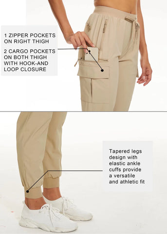 Women's Hiking Pants with 6 Pockets Cargo Joggers