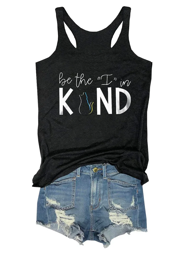Bestdealfriday Cat Be The I In Kind Graphic Tank Top