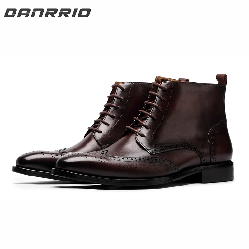 DANRRIO British Style Business Brogue Short Boots DANRRIO.COM DANRRIO