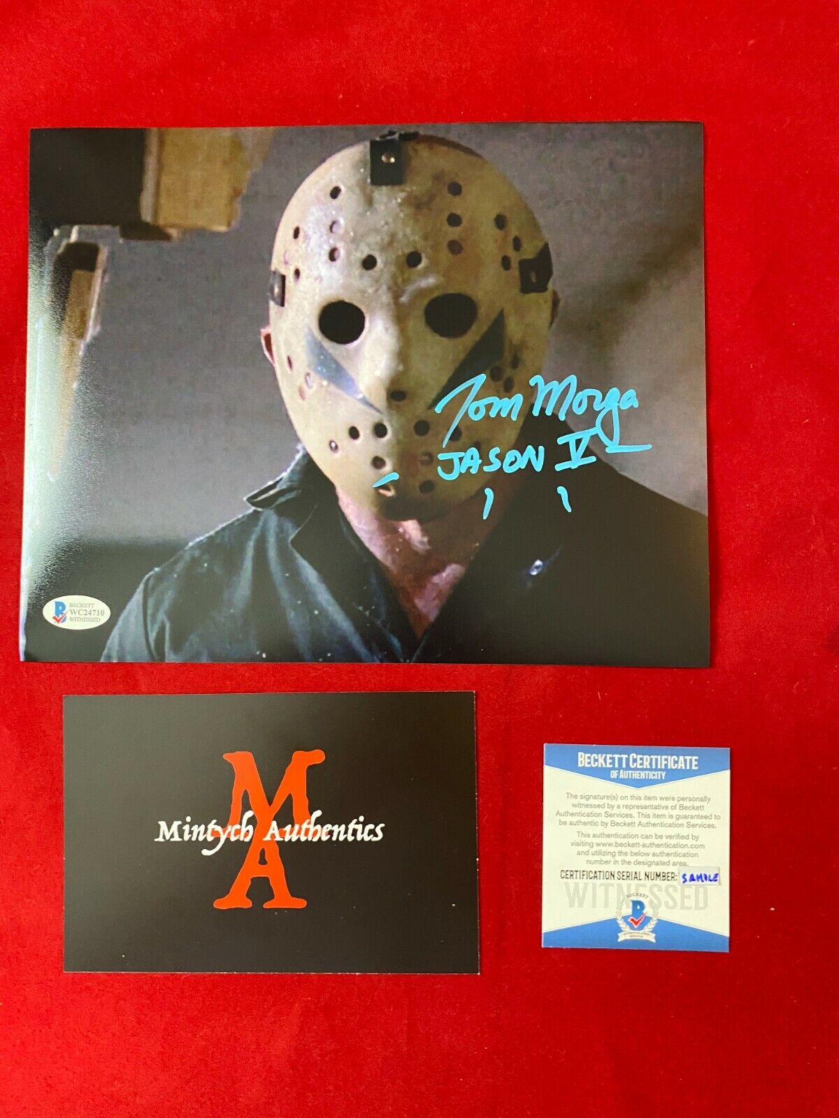 TOM MORGA AUTOGRAPHED SIGNED 8x10 Photo Poster painting! FRIDAY THE 13TH! JASON VOORHEES BECKETT