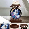 Chat en bois - Bougeoir bricolage 5d