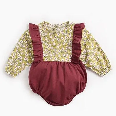 Infants Cowboy Rompers Baby Bodysuit Long Sleeve Cute Pure Color Romper New 2019 Autumn Winter Girls Baby Girl Clothes Jumpsuit