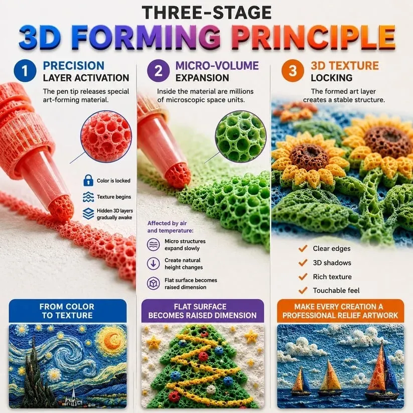 🔥Last Day 50% OFF🎁🔮Magic Pen &ndash; Draw 3D with one stroke!🎄 DIY Bubble Popcorn Drawing Pens🔥