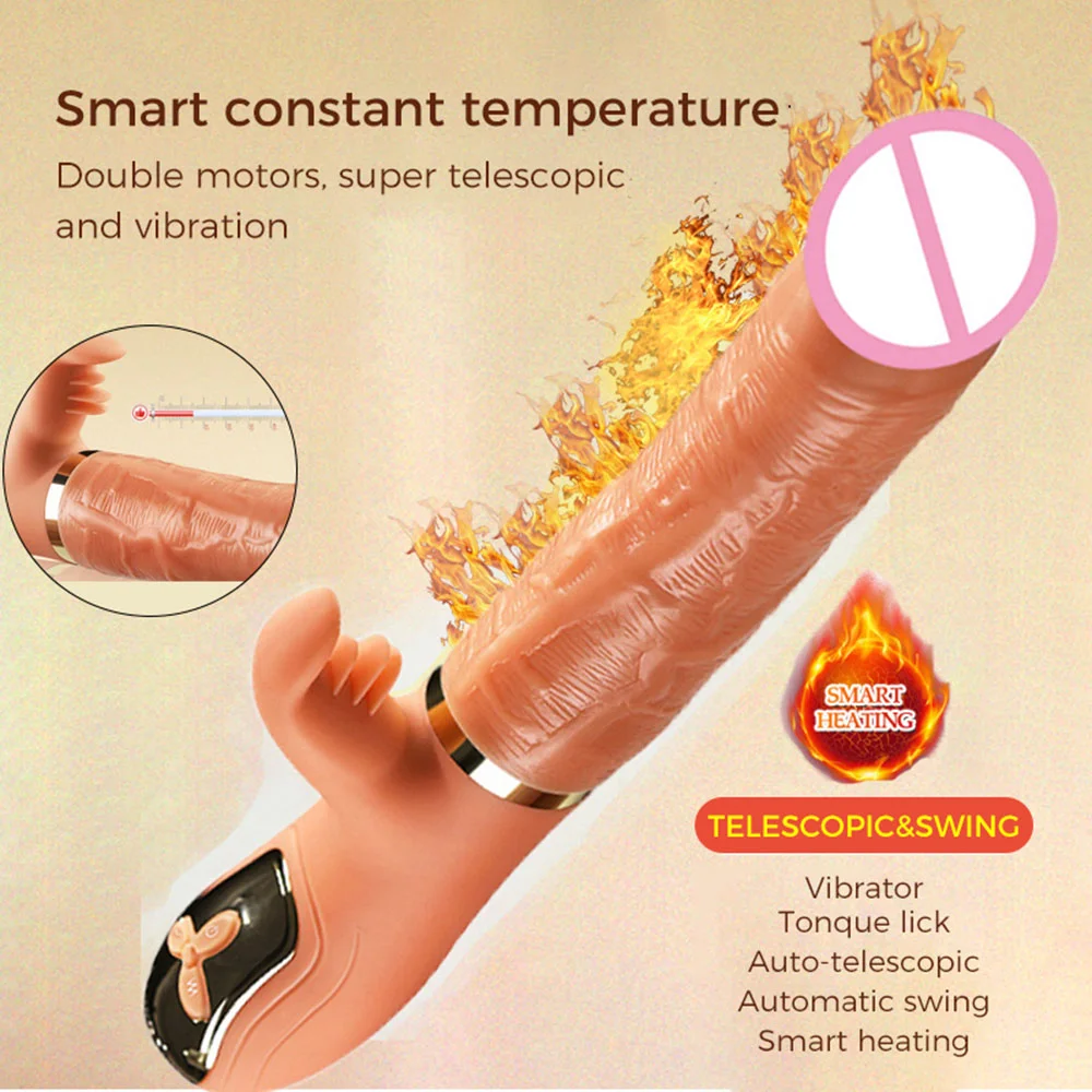 Scalable Dildo Vibrators Heating Clit Licking Fidget Toys Vaginal Clitoris Stimulation Masturbators