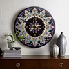  DIY Round Metal Tin Mandala Diamond Painting Special Shaped  Clock Kit