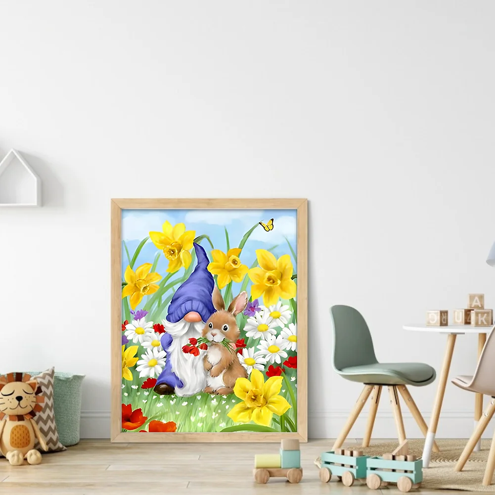 Diamond Painting - Full Round Drill - Gnome Rabbit(Canvas|30*40cm)