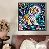 DIY Partial Special Shaped Drill Diamond Painting-Tiger