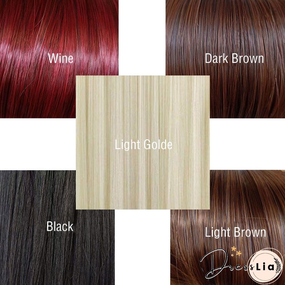 New Trend Short Curly Hair Female Wine Red Headgear