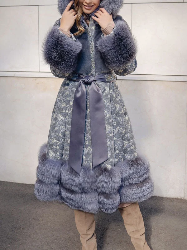 Mink "Graphite" Fox Ladies Fur Coat