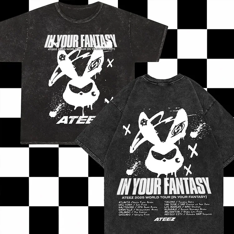 2025 ATEEZ In Your Fantasy North America Washed Mito Tour