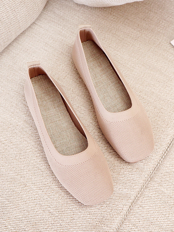 Solid Color Breathable Flat Shoes LIGHT PINK-US 6.5-7  EU 37 1/3  UK 4.5  CN 37