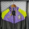 2023/2024 Brazil Windbreaker(Black-Purple)Football Shirt 1:1 Thai Quality