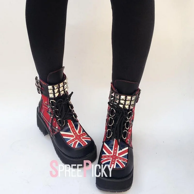 Great Britain Checkered Boots SP179646