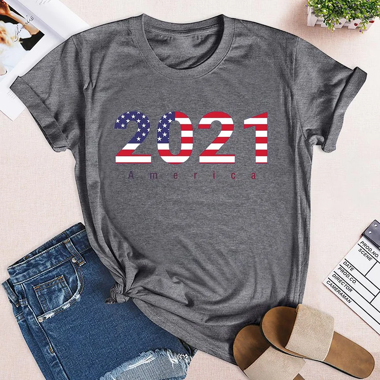 2021American flag independence Day  T-shirt Tee - 02014