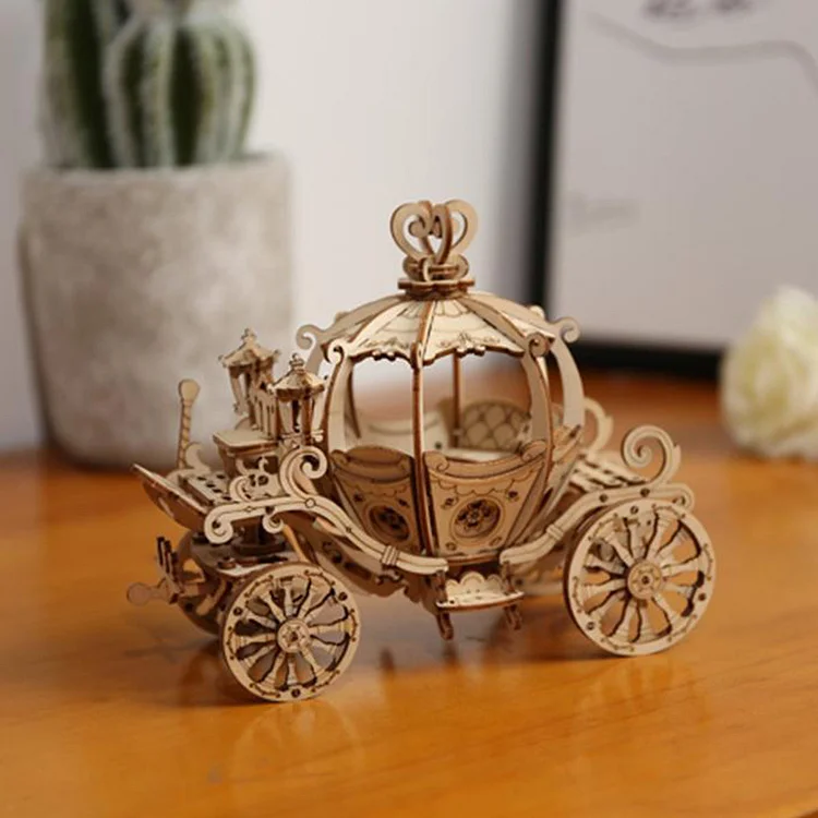 Puzzle bois 3D Robotime Pumpkin Carriage carrosse sur Ennapurna