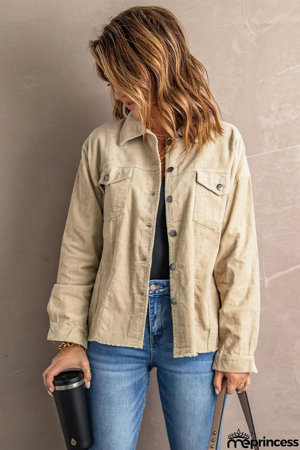 Khaki Pocket Corduroy Jacket