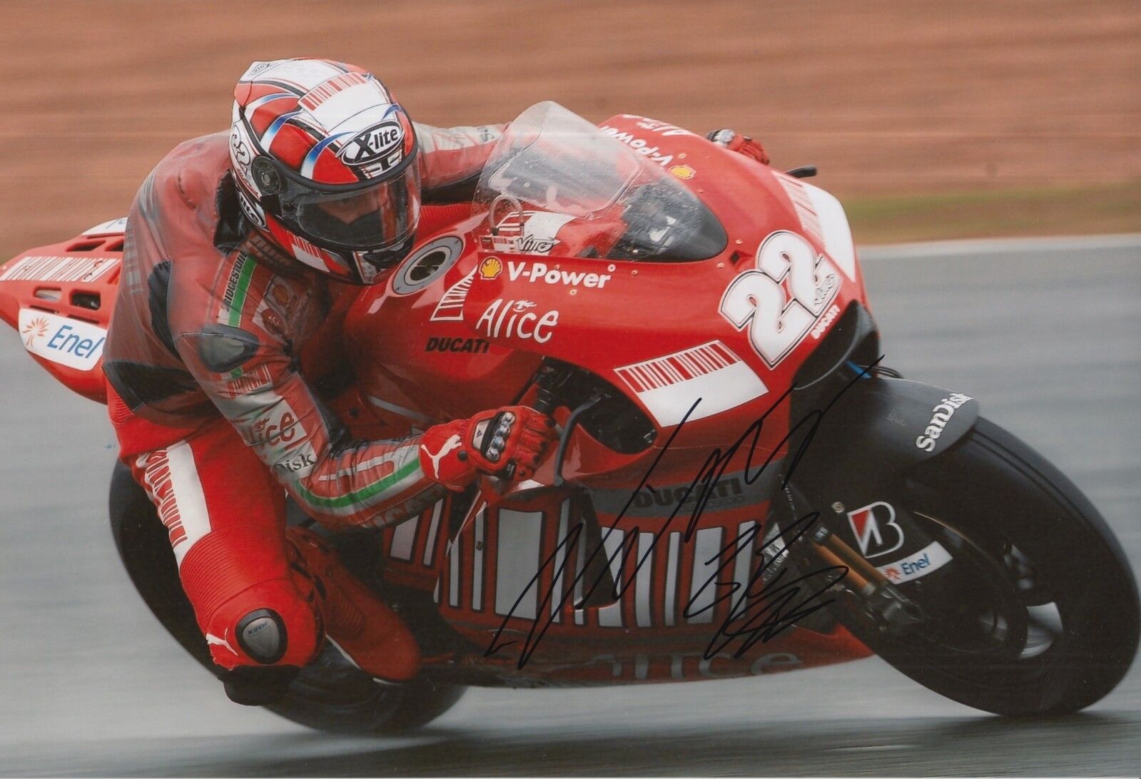 Vittoriano Guareschi Hand Signed 12x8 Photo Poster painting Ducati MOTOGP 5.