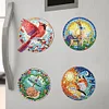 6Pcs Diamond Painting Fridge Magnet /Sticker for DIY Home Art Crafts