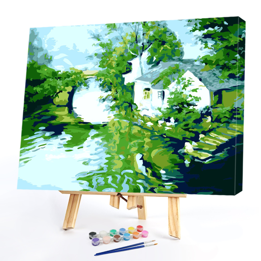 

40*50CM Paint By Numbers-Bridge Stream, 501 Original