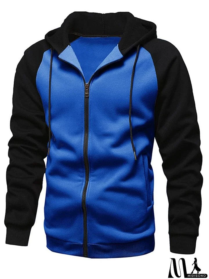 MidiSono - Contrast Color Sports Casual Fitness Workout Tops For Men