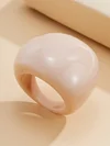 Original Solid Color Geometric Resin Rings Accessories