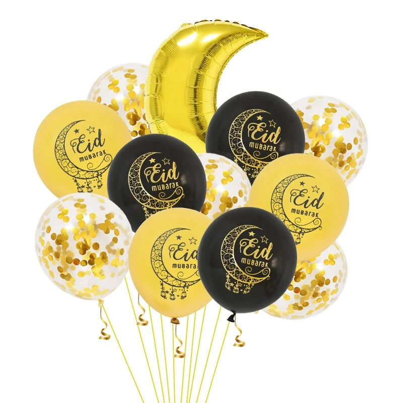 Eid Mubarak Latex Balloons Islam Muslim Festival Air Globos Ramadan Kareem Party DIY Decorations Ballon Eid al-Fitr 2022