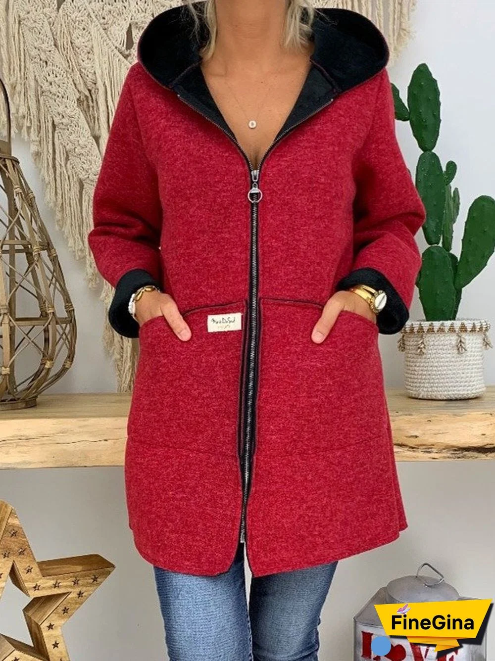 Solid Casual Long Sleeve Knit coat