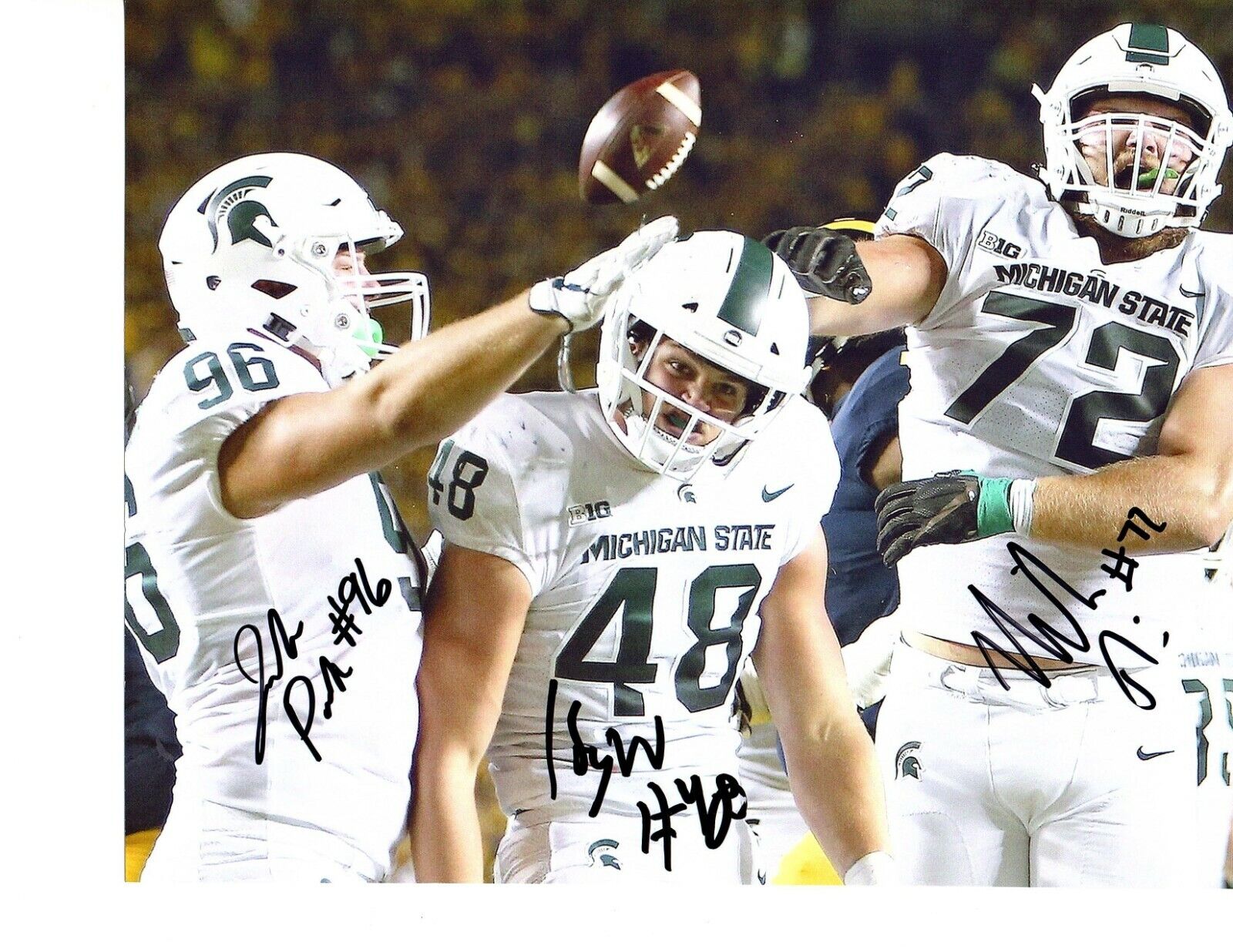 Kenny Willekes team signed autograph 8x10 Photo Poster painting Michigan State Spartans football