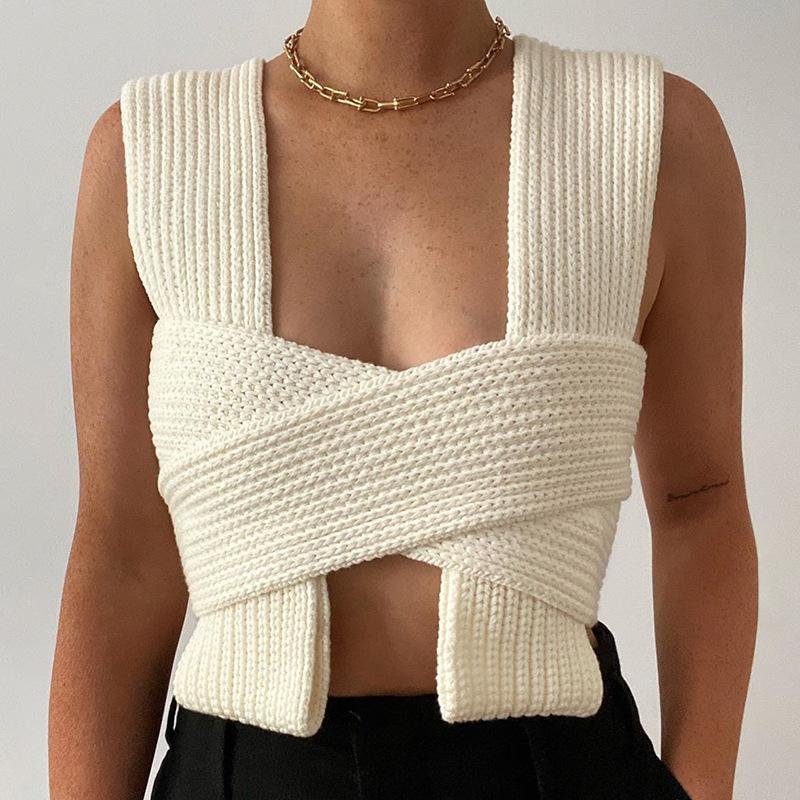 GIA KNIT CROP TOP KISS KIWI August Lemonade