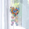 Acrylic Double Sided Flower Heart Crystal Wind Chimes Pendant Kit for Wall Decor