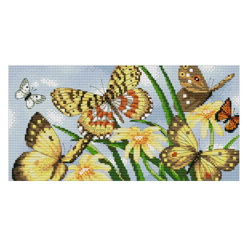 

Butterfly And Leaf Love - 11CT Stamped Cross Stitch - 41*24cm, 501 Original