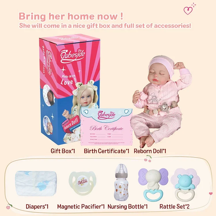 Real Lifelike Asleep Realistic Reborn Silicone Babies 20'' Reborn