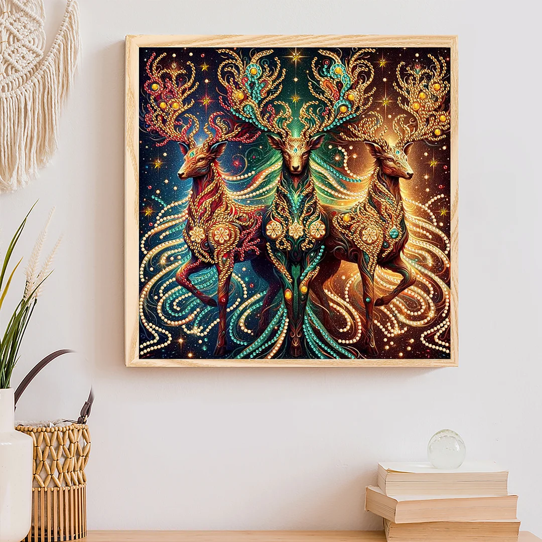 Deer - Partial Special Shaped Drill Diamond Painting Kits (Canvas|30*30cm)