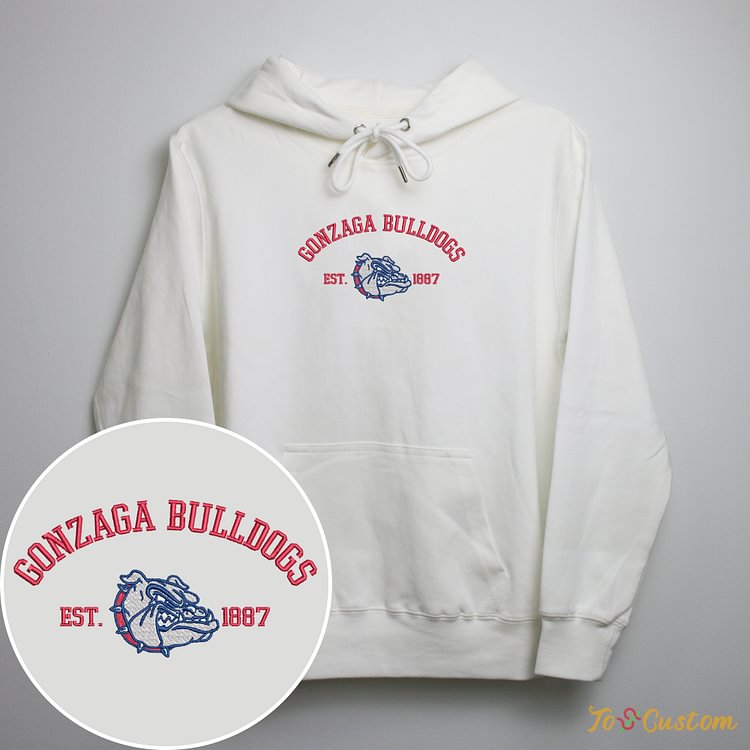 TOSCUSTOM™ Custom NCAA College Gonzaga Bulldogs Embroidered Sweatshirts