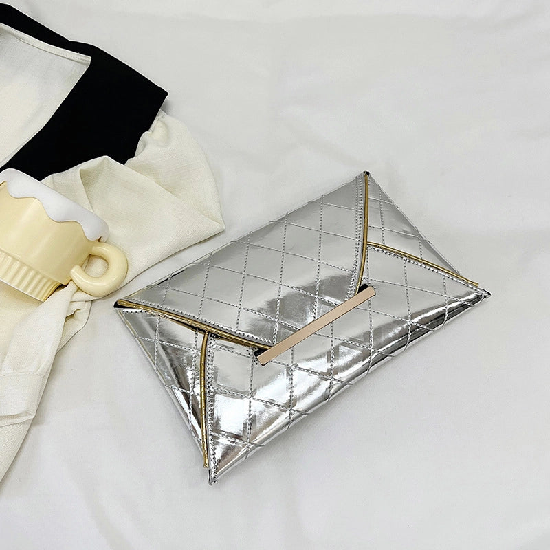 Women’s Solid Color Lingge Pu Leather Flip Cover Wallets