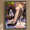 Diamond Painting-DIY Full Round Drill Butterfly High Heels
