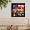 Diamond Painting -DIY Round Drill American Flag(40x40cm-Box)