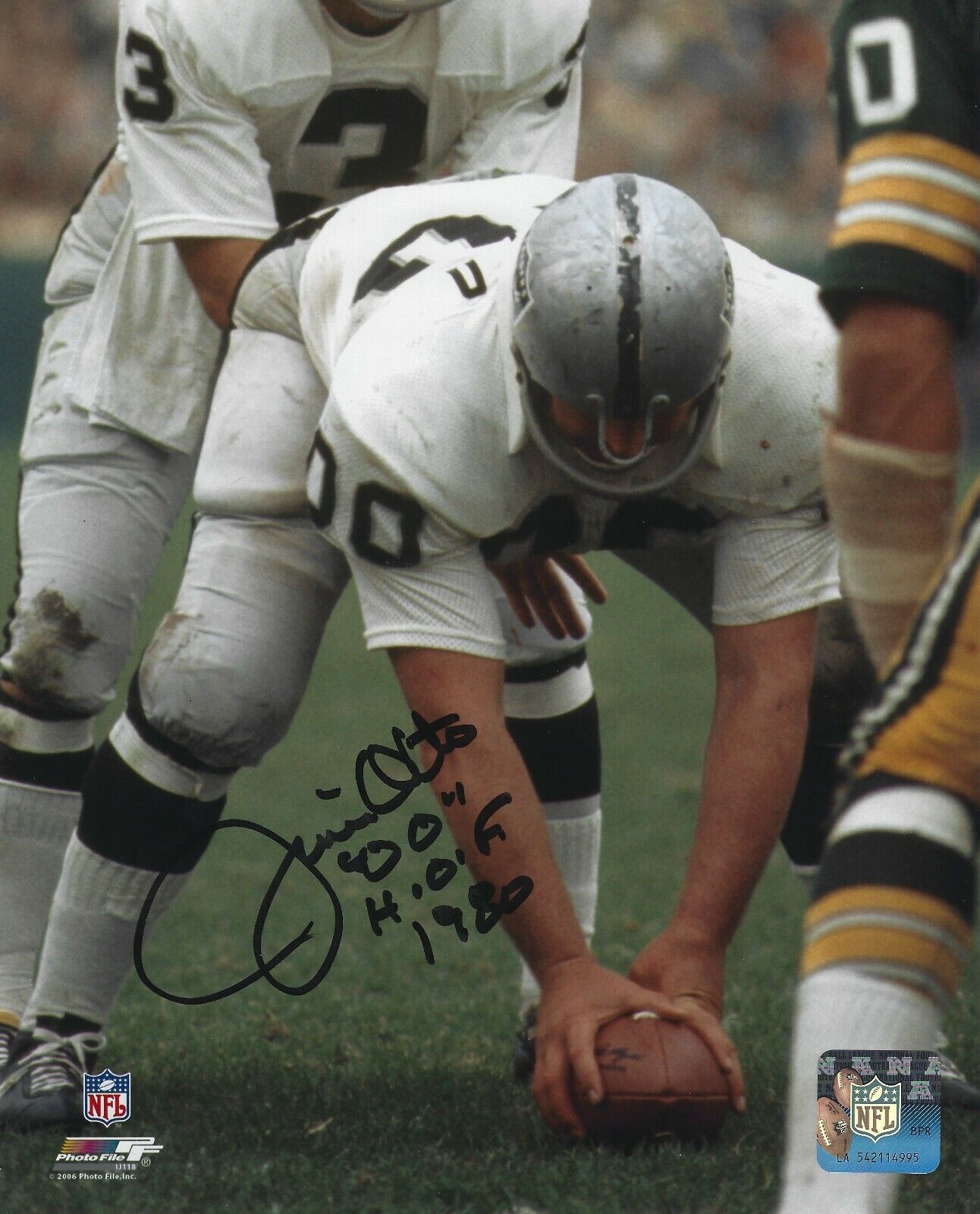 Autographed JIM OTTO HOF 8X10 Oakland Raiders Photo Poster painting - w/COA