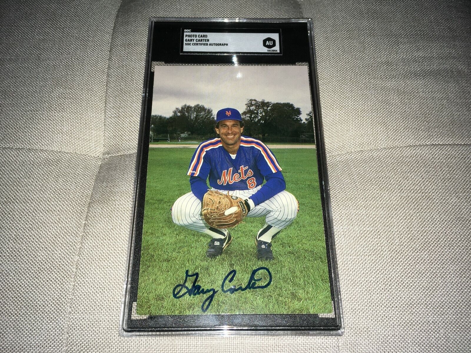 Gary Carter New York Mets Signed 3 1/2 x 5 1/2