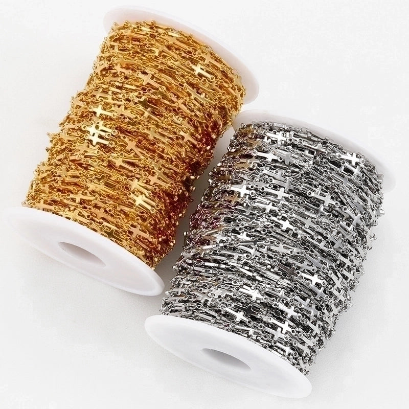 1 Set Stainless Steel 18K Gold Plated Polished Chain