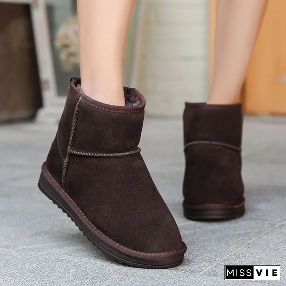 Men and Women Boots Kids Winter Snow Boots, Waterproof Non-slip Flat Round Head Comfortable Warm Little Male Girl Boots  Size28-47