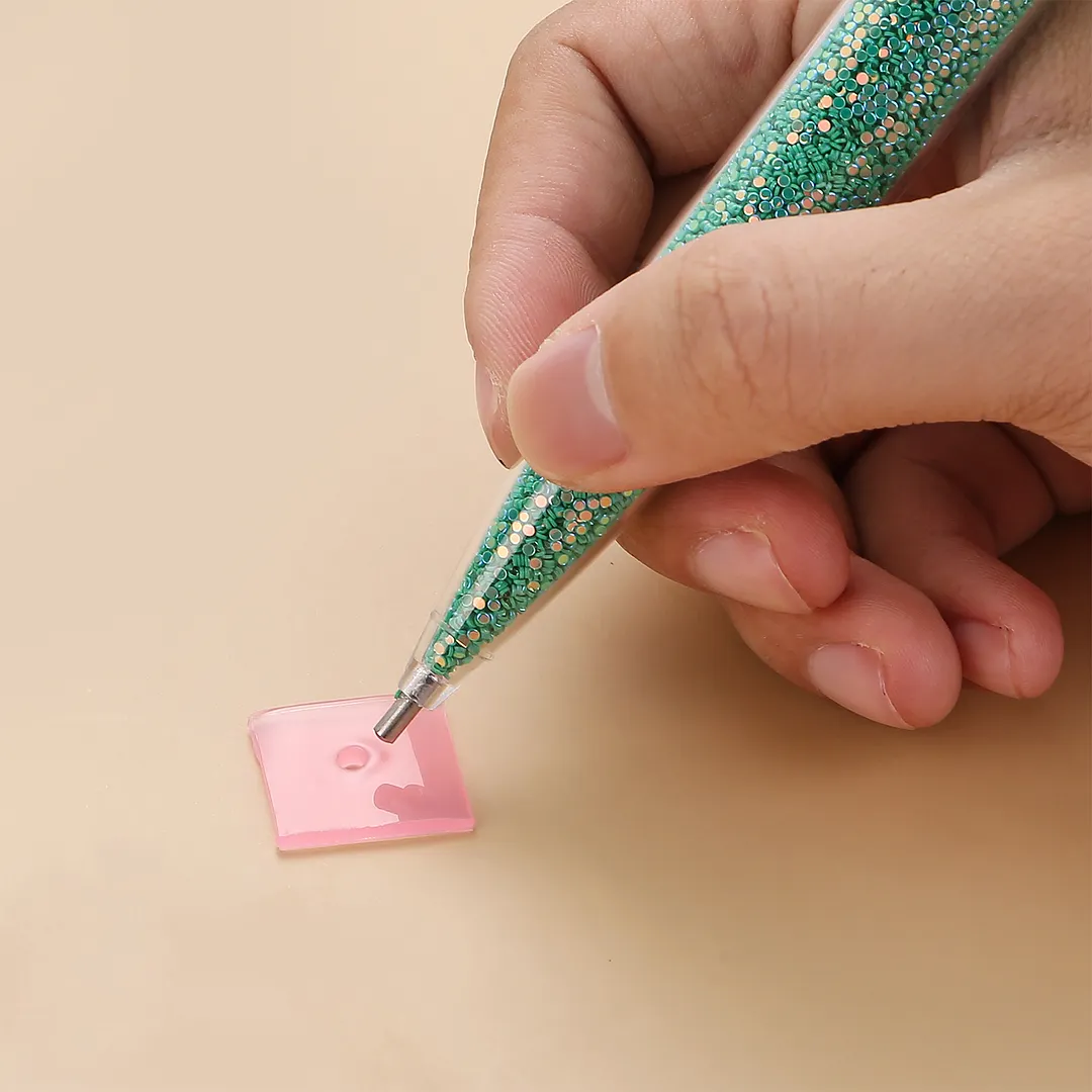 3Pcs DIY Diamond Painting Point Drill Pen Lightweight Diamond Embroidery Accessories Pen Resin Material for Nail Arts Rhinestone Decorations Cross-Stitch