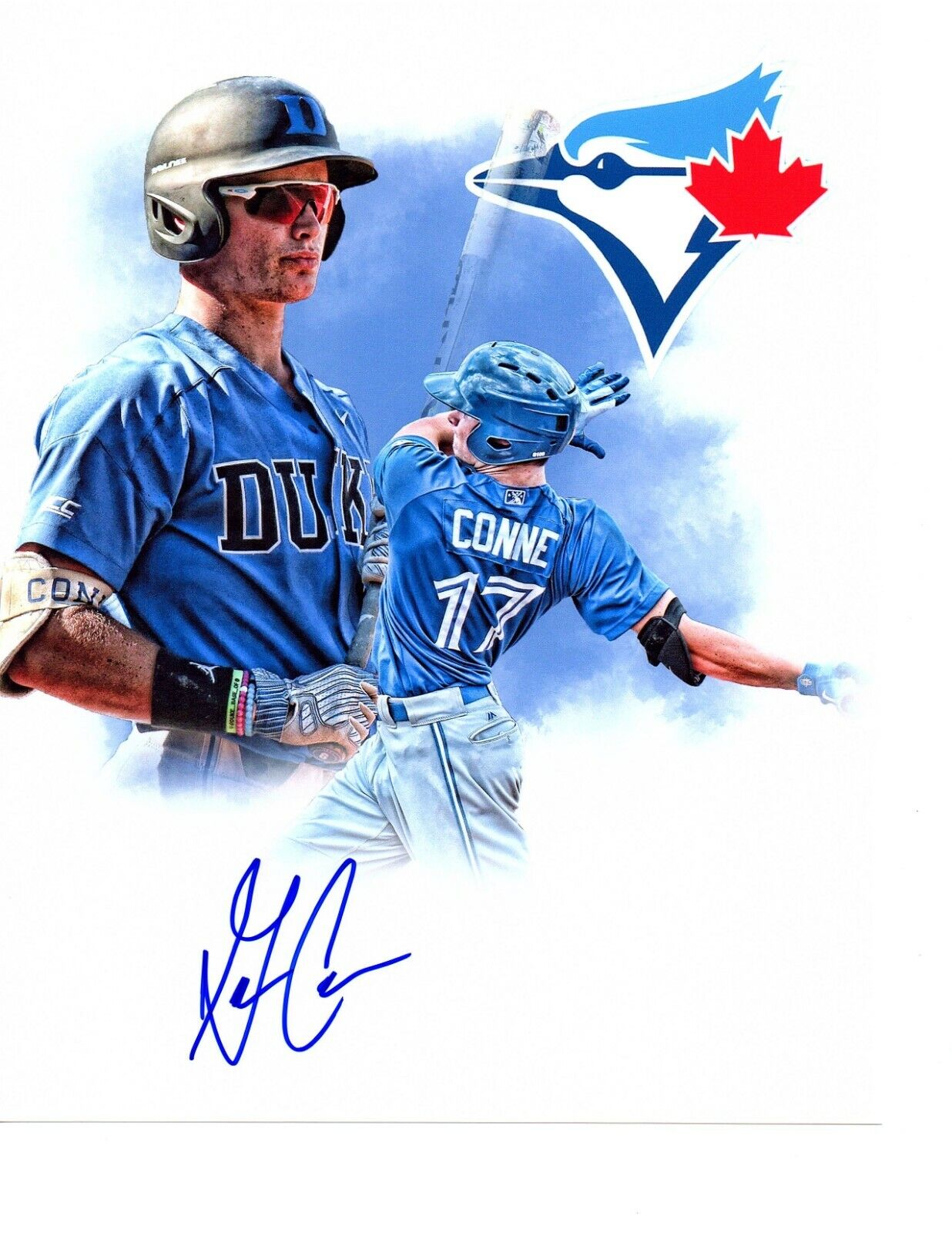 Griffin Conine autograph Signed 8x10 baseball Photo Poster painting 2019 Toronto Blue Jays Duke#