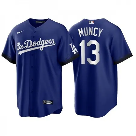 Men's Los Angeles Dodgers #13 Max Muncy 2021 Royal City Connect Cool Base Stitched Baseball Jersey JOHX