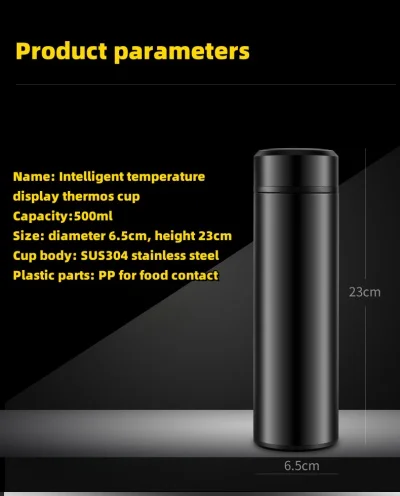 Intelligent Temperature Measuring Insulated Cup Car Cup