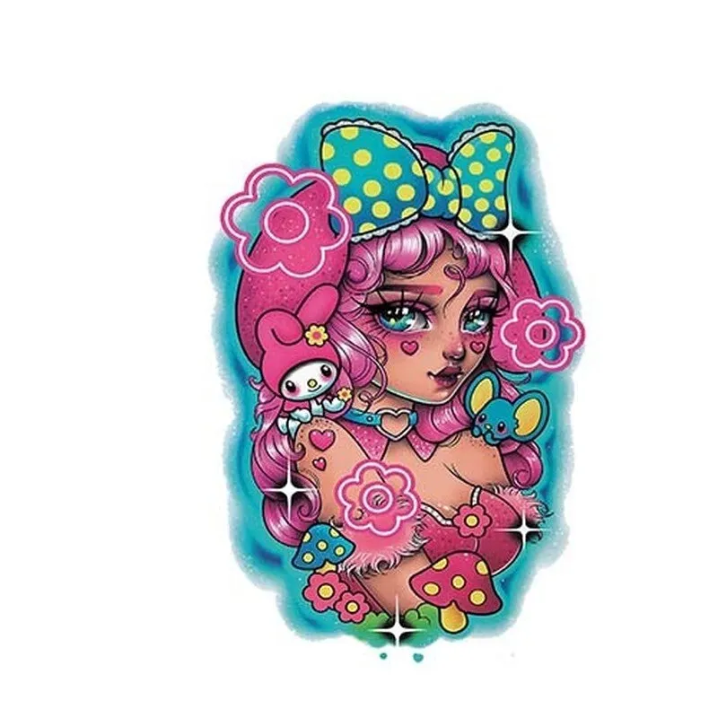 The Little Prince and the Fox Sexy Cute Rabbit Girl Mask Chica Waterproof Durable Female Male Cute Cartoon Anime Tattoo stickers