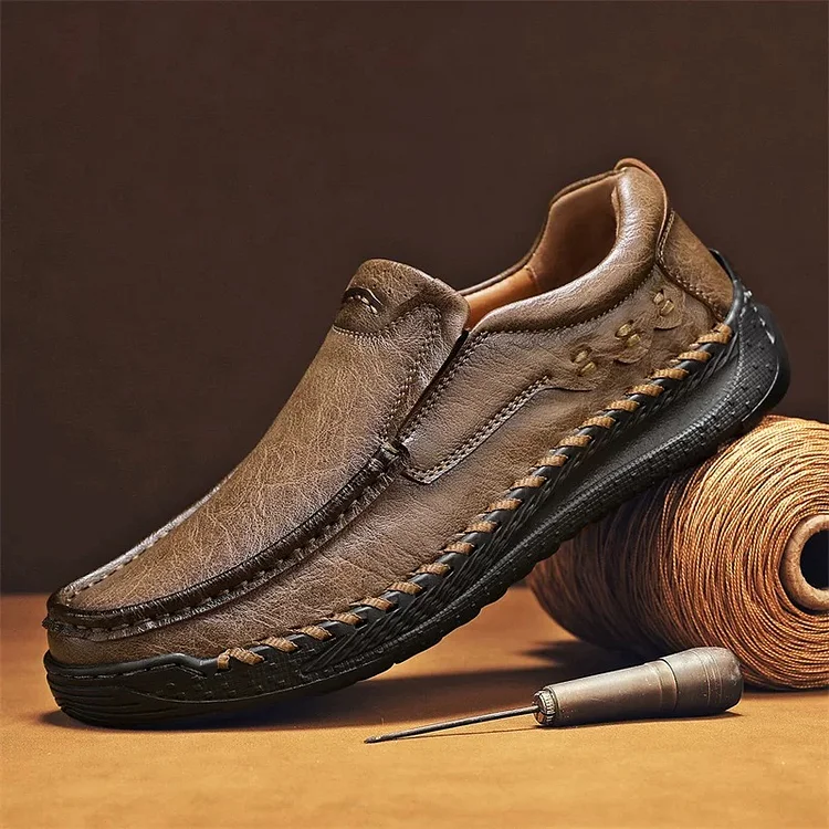 ⏰Hot Sale! 45% OFF  🔥Men’s Cowhide Slip-On Loafers – Handcrafted with Arch Support