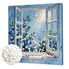 DIY Pearl Painting View from the Window for Home Decor with Frame(30*30cm)