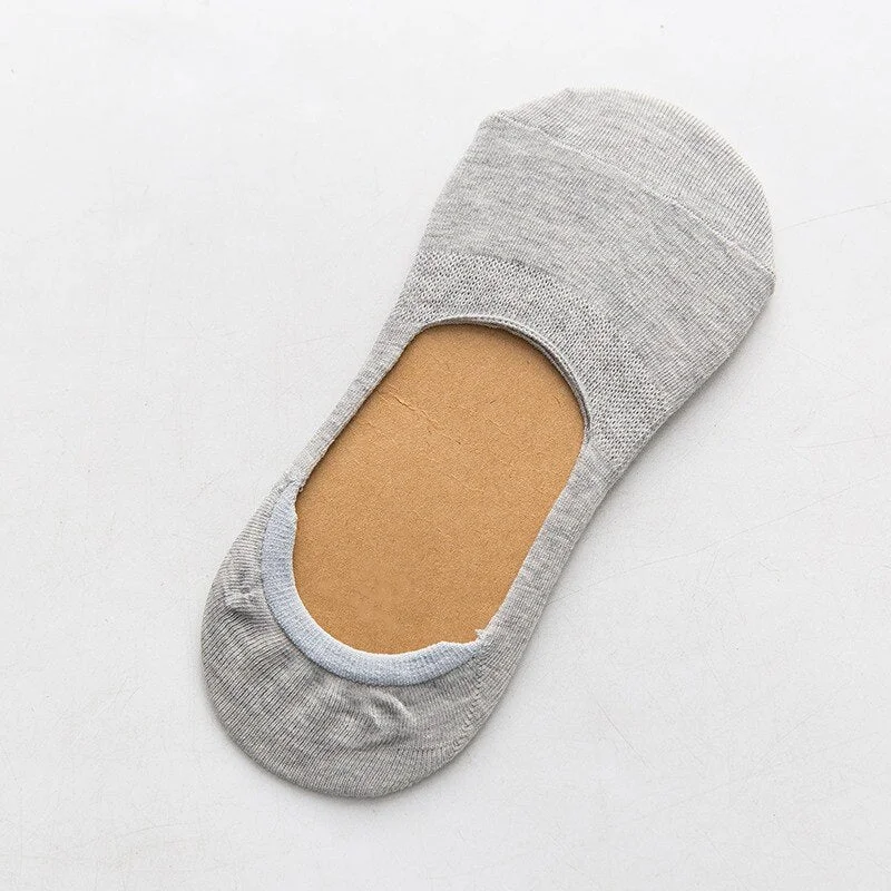 10 pieces = 5 pairs Spring summer women socks Solid color fashion wild shallow mouth invisible boat socks felmen slipper sock