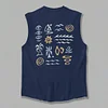 Men's Retro Casual Summer Surf Print Tank Top by Inlyline